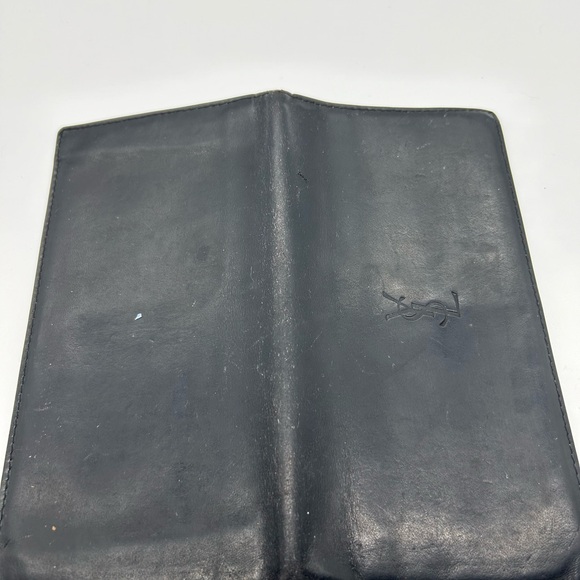 Yes Saint LAURENT long bi fold black leather wallet - Picture 4 of 6